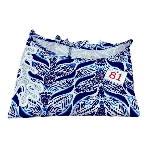 Lilly Pulitzer Small 3/4 Sleeve White & Blue Coral 🪸 Print Dress - Picture 2 of 8